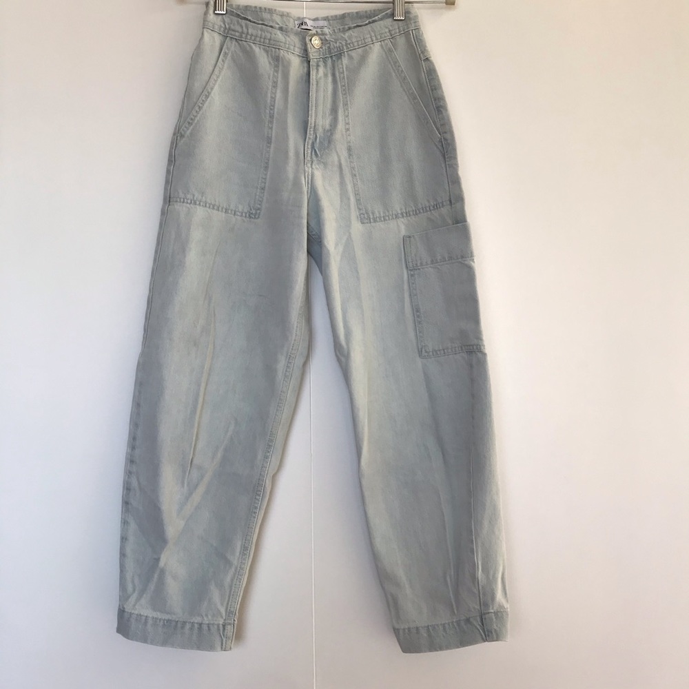ZARA | HIGH WAISTED CARGO PANTS